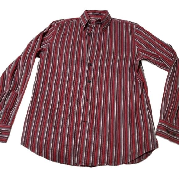 Men's Express 1mx striped Modern Fit  shirt  sz M - Picture 1 of 4